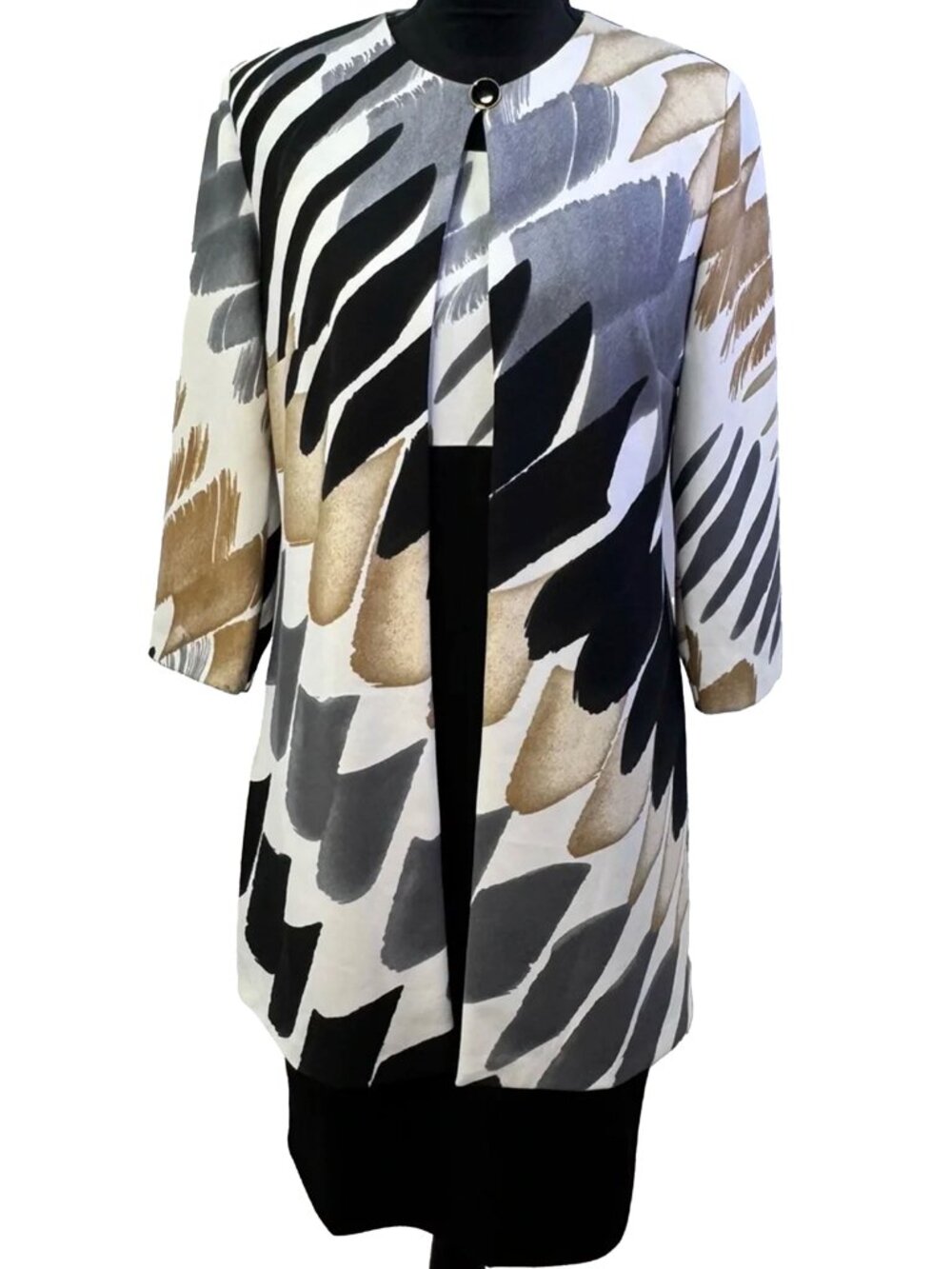 Danny & Nicole Size 8 2PC Dress Jacket Set Abstract Print Career Wear Chic